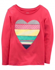 The Boy Girl Heart Long Sleeve Top With A Sticker