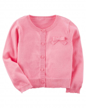 Boy Girl With A Pink Bow Cardigan