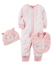 Set of 3 Carter's baby girl Towel