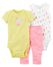 Cupcake baby girl - set of 3