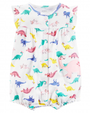 Dinosaur Summer Baby Girl Jumpsuit