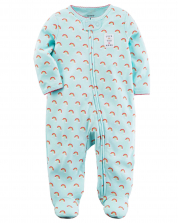 Rainbow Baby Girl Sleep & Play Jumpsuit