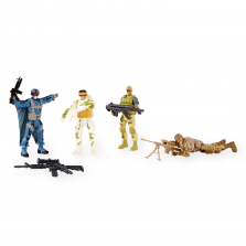 True Heroes 4-Pack Soldier Action Figure Set - Airbreak, Bandit, Ice and Extreme