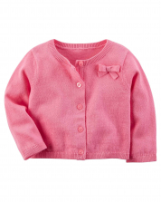Pink Cardigan With Bow