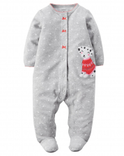 Baby Girls Carter's Fleece Sleep&Play Jumpsuit