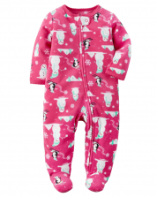 Baby Girls Carter's Fleece Sleep&Play Jumpsuit