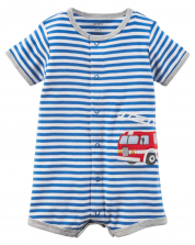 Firefighter Baby Boy Summer Jumpsuit