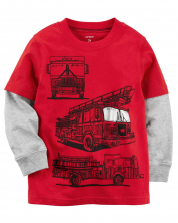 Fireman Baby Boy Long Sleeve Top