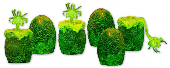 NECA Alien Accessory Pack 6 Pack Egg Carton Glow-in-the-Dark Alien Eggs