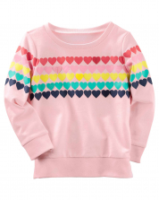 Hearted Boy Girl Long Sleeve Top