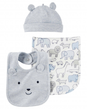 Carter's baby boy 3-Hat-Apron-Set