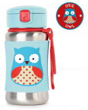 Skip Hop Owl Straw With Stainless Steel Leech