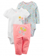 Baby girl Floral - set of 3