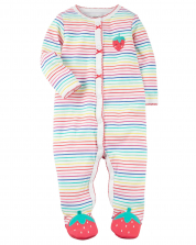 Strawberry Baby Girl Sleep & Play Jumpsuit