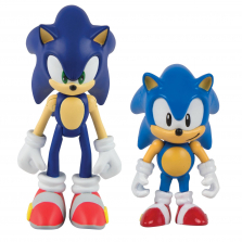 Sonic the Hedgehog 2 inch Action Figures with Comic Book - Classic and Modern Sonic