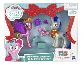 Коллекционный набор - My Little pony -Шайнинг Армор и Принцесса Каденс - Лучший подарок - рождественский выпуск -BEST GIFT EVER PONY