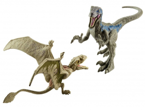 Игровой набор -Мир Юрского периода 2 -Велоцираптор "Blue" и Диморфодон -Jurassic Evolution World Fallen Kingdom