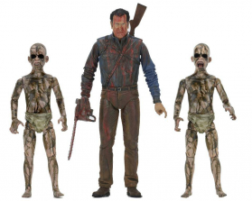 NECA Ash vs Evil Dead 3 Pack 7 inch Scale Action Figure - Bloody Ash Faces Demon Spawn