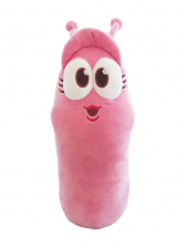 Мягкая игрушка червячок Ларва Larva розовый со звуком