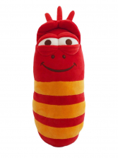 Мягкая игрушка Красный червячок Ларва Larva со звуком