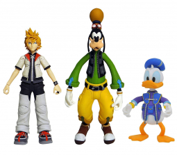 Набор фигурок Kingdom Hearts Королевство сердец Сора Гуфи и Дональд Дак