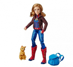 Кукла Капитан Марвел Captain Marvel и кот Гусь - Hasbro