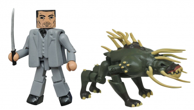 Minimates Predator 2 inch Action Figure - Predator Hound and Hanzon