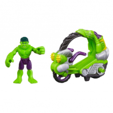 Playskool Heroes Marvel Super Hero Adventures Hulk Figure with Tread Racer Vehicle