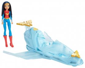 DC Super Hero Girls Wonder Woman Doll and Invisible Jet Gift Set