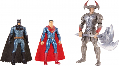 DC Comics Justice League Battle in a Box Action Figure Set - Batman, Steppenwolf, and Superman