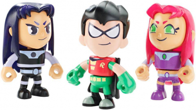 Teen Titans Go 3 Pack Mini Action Figures - Blackfire, Starfire and Reddit