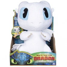 How To Train Your Dragon, Squeeze & Growl Lightfury, 10-inch Plush Dragon with Sounds