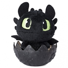 How To Train Your Dragon, Baby Toothless 3-inch Plush, Cute Collectible Plush Dragon in Egg