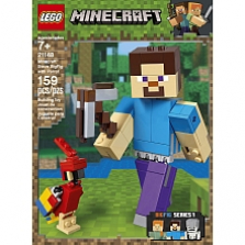 LEGO Minecraft Steve BigFig with Parrot 21148
