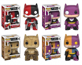 Funko POP! Heroes: DC Comics Super Heroes Vinyl Collectors Set - Harley Quinn, The Penguin, Scarecrow and Two-Face