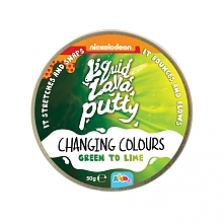 Nickelodeon Liquid Lava Putty Changing Colour Green to Lime