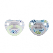 NUK Glow-in-the-Dark Orthodontic Pacifiers, 6-18 Months, 2-Pack