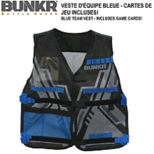 NBL BUNKR Tactical Blue Team Vest for Blaster Battles