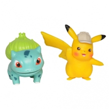 "Detective Pikachu Battle Figure Packs - 2" Pikachu #2 & 2" Bulbasaur"