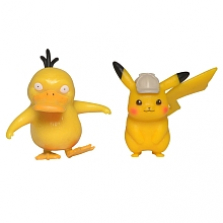 "Detective Pikachu Battle Figure Packs - 2" Pikachu #2 & 2" Psyduck "