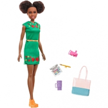 Barbie Travel Nikki Doll - Green Dress
