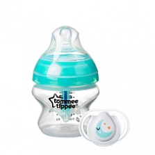 Tommee Tippee Advanced Anti Colic Baby Bottle with 0-2 mo. Newborn Pacifier - 5 Ounce, 1-Pack