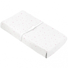 Kushies Baby Contour Change Pad Cover - Pink Scribble Stars
