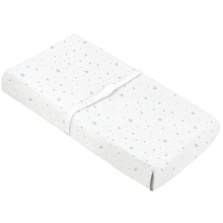 Kushies Baby Contour Change Pad Cover - Blue Scribble Stars