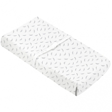 Kushies Baby Contour Change Pad Cover - Grey Feathers