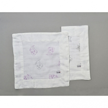 BBZanimo 2-Pack muslin security blanket - Sheep Purple + Stars grey