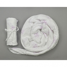 BBZanimo muslin swaddle blanket - Sheep, Purple