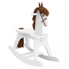 Storkcraft Wooden Rocking Horse - White