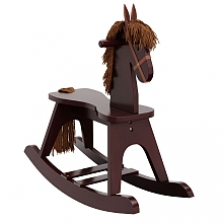 Storkcraft Wooden Rocking Horse - Espresso