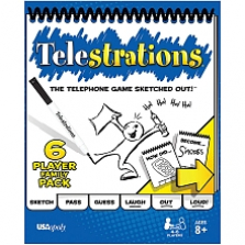 USAopoly Telestrations 6 Player: The Family Pack
